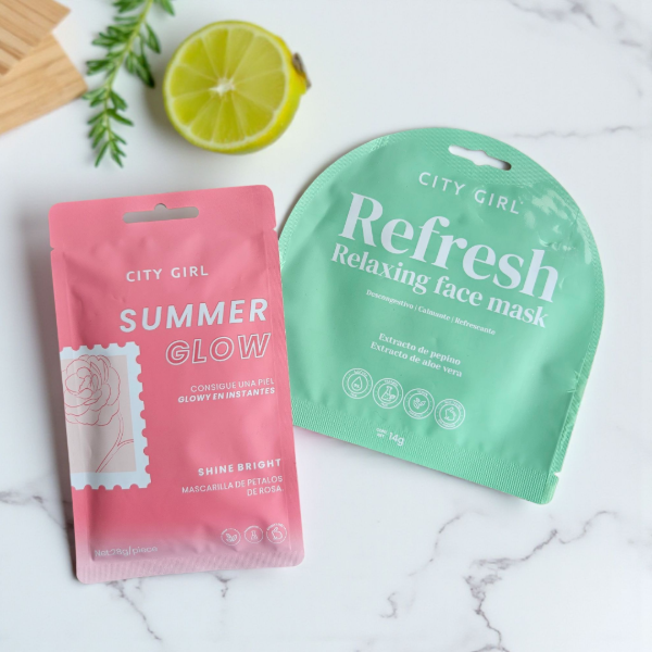 Producto - Set de Mascarillas Faciales Summer Glow y Refresh