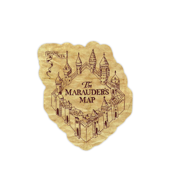Producto - Mapa del Merodeador - Harry Potter - Vinilo Blanco + Laca