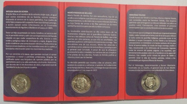 Producto - Perú blíster con 3 monedas de la serie Heroínas de la Patria - 4