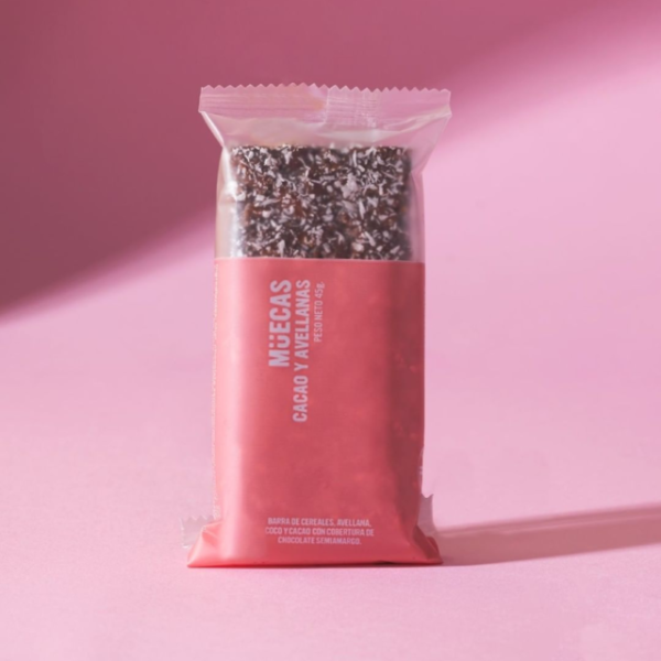 Producto - Barra Cereal MUECAS - Avellanas y Cacao