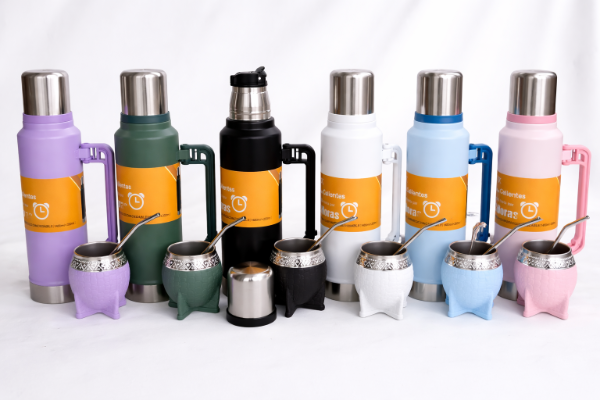 Producto - SET DE MATE CLASSIC LISOS TERMO DE 1.2L + MATE Y BOMBILLA SURT