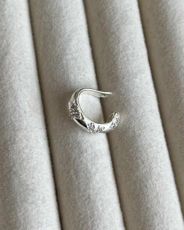 Producto - Aro cuff mini con equis enchapados en plata 925