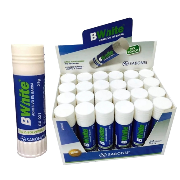 Producto - PLASTICOLA/ADHESIVO EN BARRA SABONIS BWHITE X 21GR