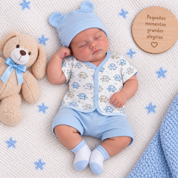 Producto - Ajuar Estampado Bebe M/C - 2
