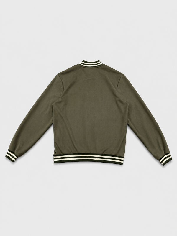 Producto - CAMPERA BOMBER UNIVERSITARIA VERDE - 1