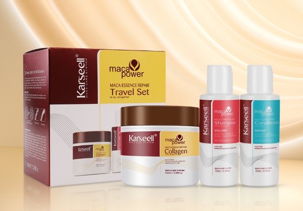 Producto - Karsell kit de viaje( shampoo, aco y máscara)