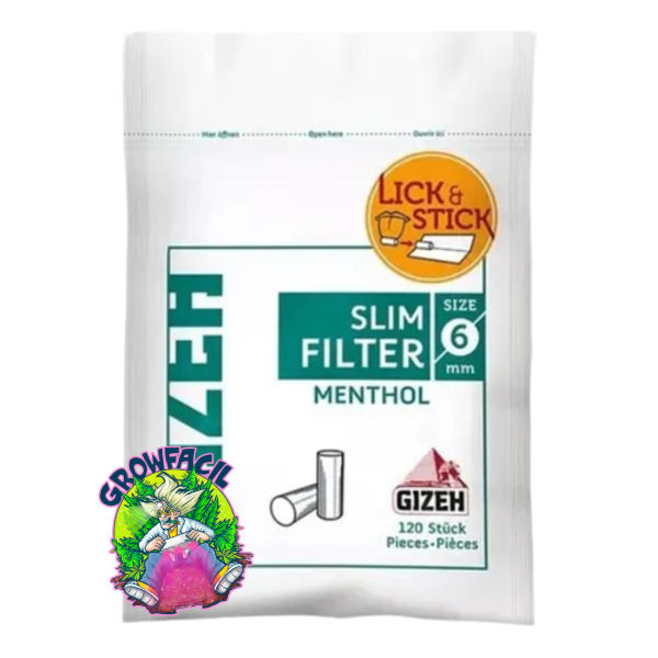 Producto - Filtros GIZEH Slim MENTHOL x120 Caja x10