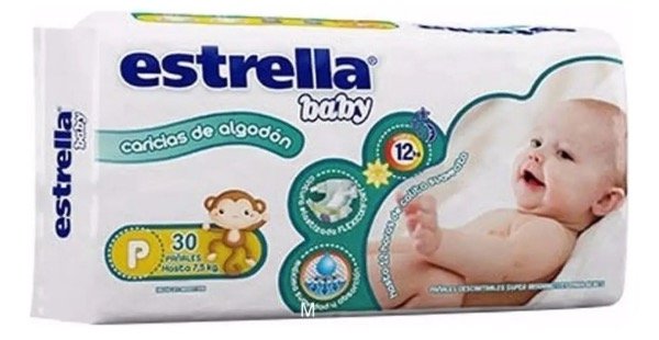 Producto - Pañal Estrella baby P x 30un
