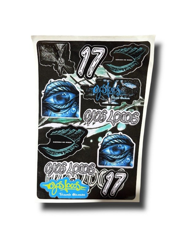 Producto - PLANCHA STICKERS OJOS LOCOS