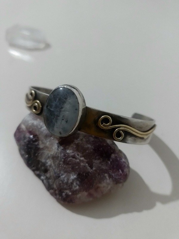 Producto - Pulsera Piedra luna, alpaca y bronce