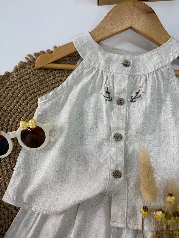 Producto - Conjunto Margarita bordado en color CRUDO - 2
