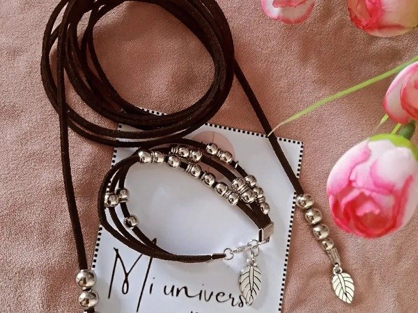 Producto - Conjunto collar pulsera hoja
