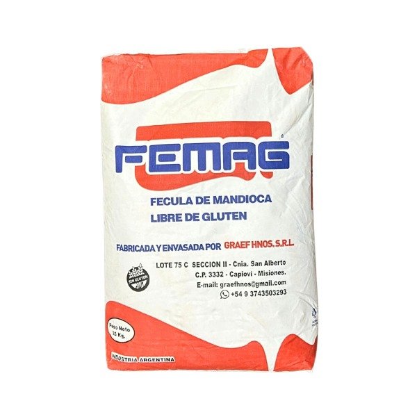 Producto - Fecula De Mandioca Sin Gluten Femag COSTAL 25Kg