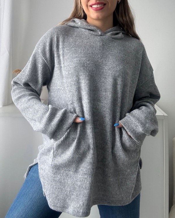 Producto - Maxi sweater lanilla- melange