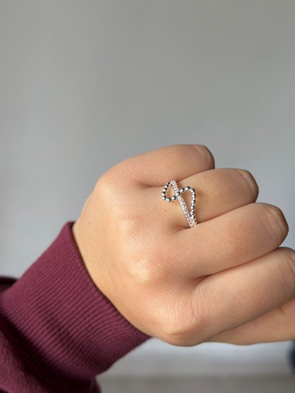 Producto - Anillo ola con bolitas + cubics 18 mm - 1