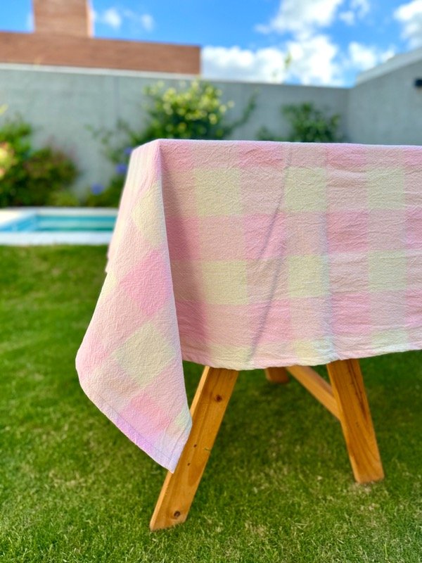 Producto - Mantel de tusor picnic prewashed rosa