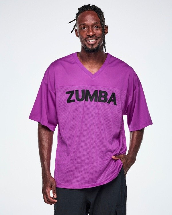 Producto - Ultrabright Oversized Mesh Sports Jersey - Purple Power - 4