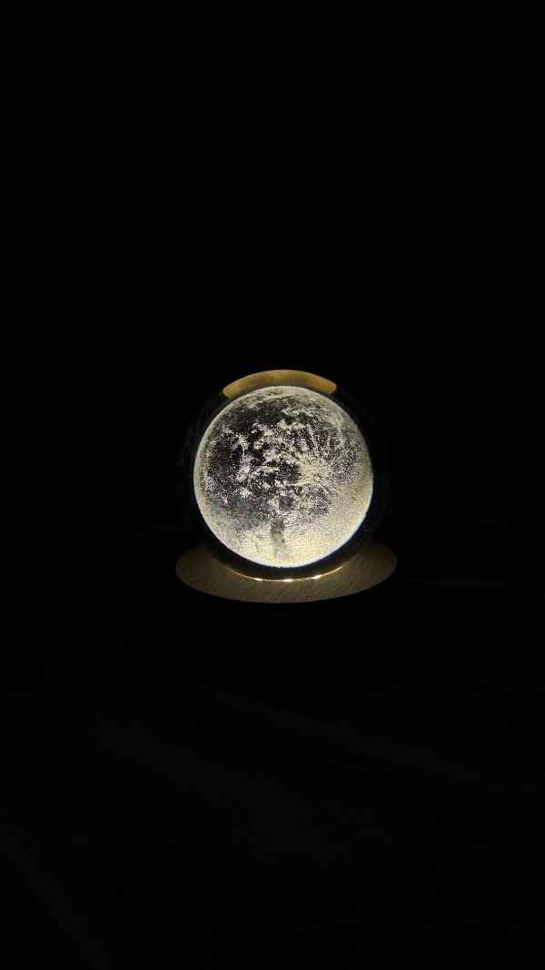 Producto - Lámpara luna - esfera cristal