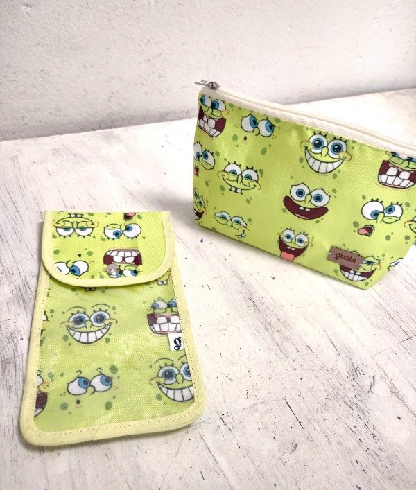Producto - Neceser chico + Estuche Pancho - Bob Esponja