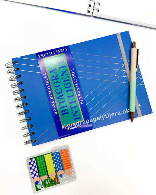 Producto - cuaderno bitacora inteligente NORPAC -blue-