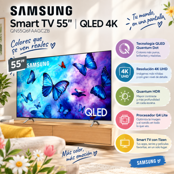 Producto - SMART TV SAMSUNG 55" QLED QN55Q6FAAGCZB