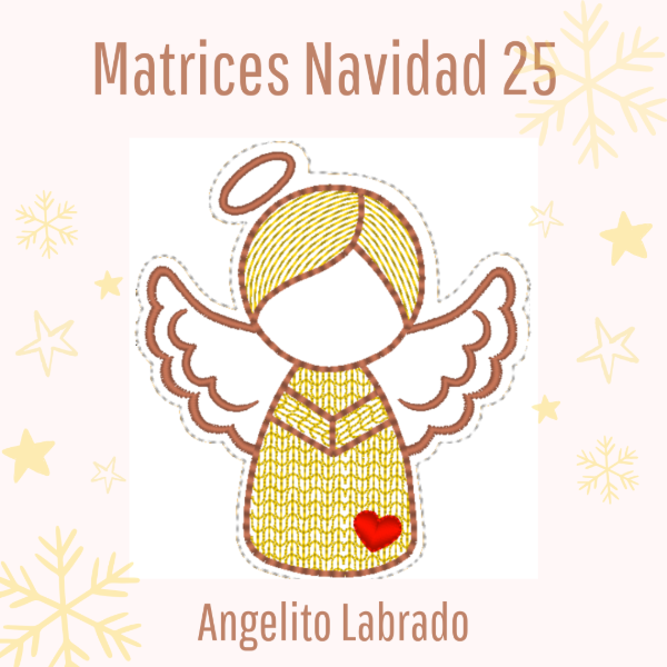 Producto - Matriz de Bordado - "Angelito Labrado" - Adorno Navidad 2025 - Estilo ITH