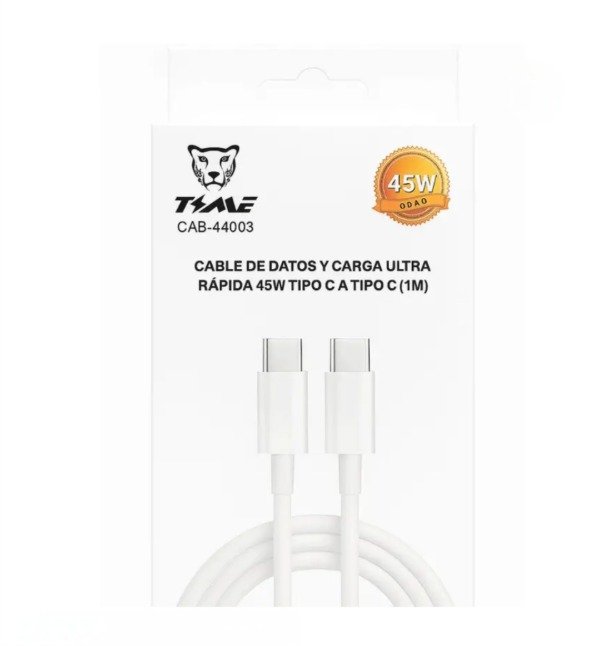 Producto - Cable Time de Tipo C a Tipo C 45w