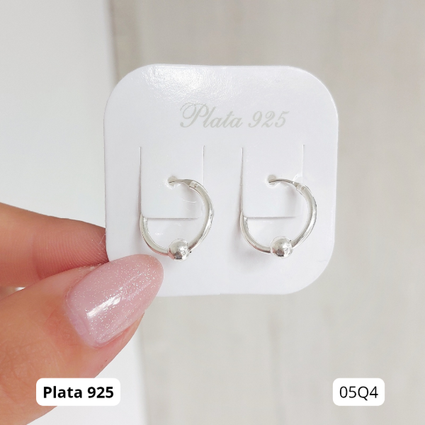 Producto - Aros argollas chicas cubanas clásicas con pelotita