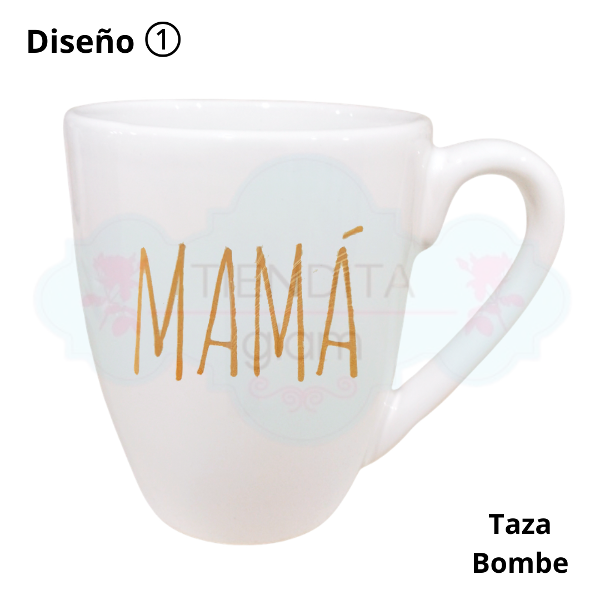 Producto - TAZA DECO BLANCA Y DORADA DÍA DE LA MADRE - 1