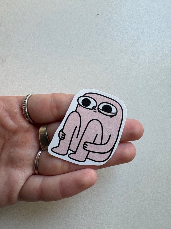 Producto - Sticker rosa meme