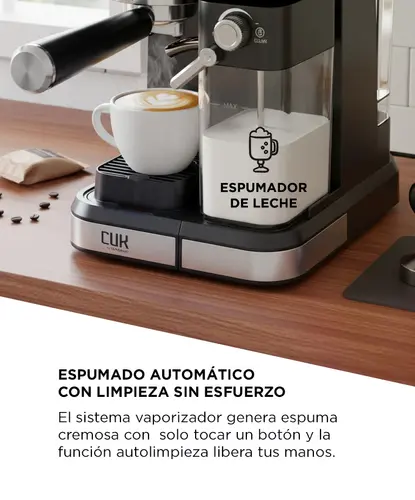 Producto - Cafetera Expreso Semi Automática 20 Bar Con Espumador De Leche -Cuk By Gadnic - 2