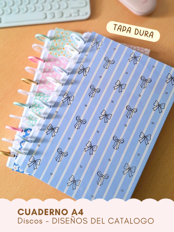 Producto - Cuaderno A4 tapa dura - Sistemas de Discos - DISEÑO A ELECCION