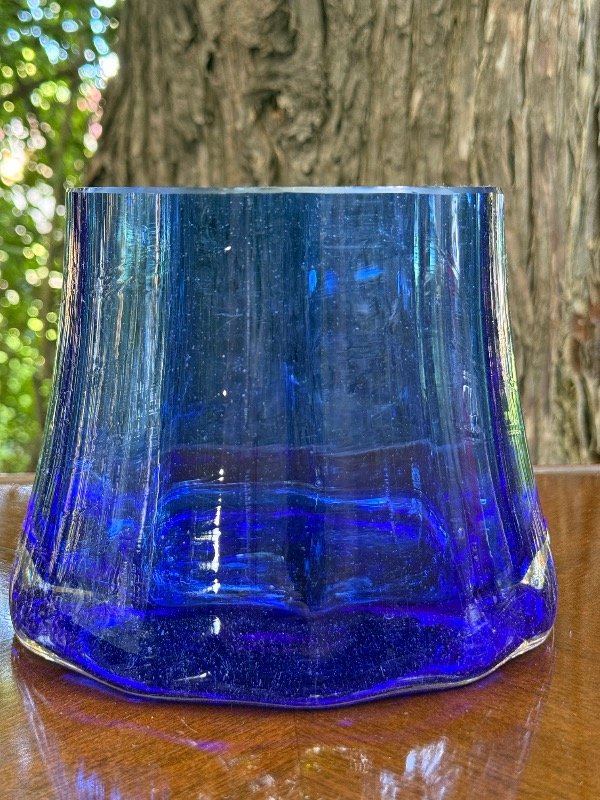 Producto - Hielera centro Cristal Murano  alto 15cm ancho 13 cm