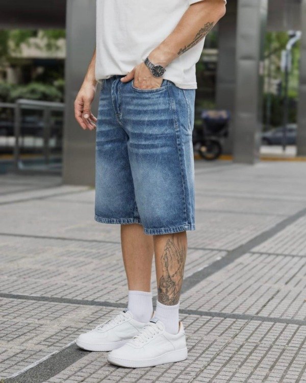 Producto - Bermuda Baggy Azul Oxido - 1