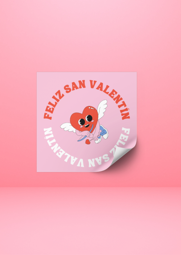 Producto - Adhesivo San Valentin:  X35 UND (4X4) TEMATICA C8