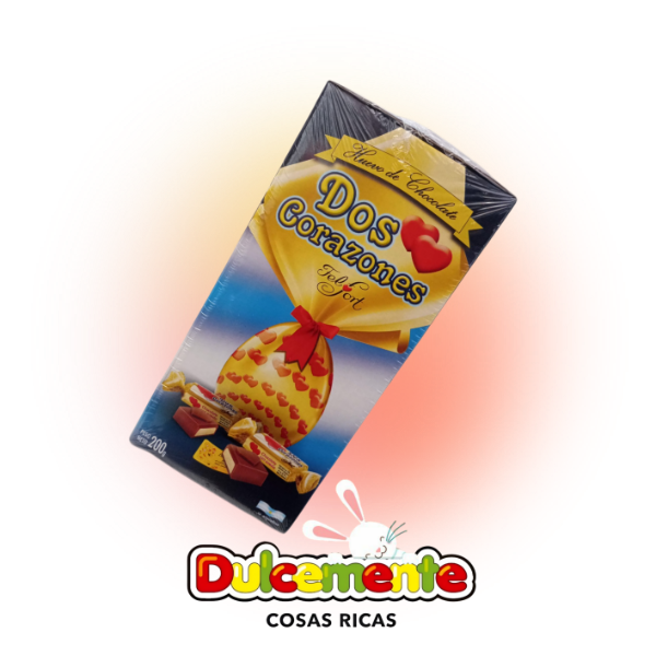 Producto - HUEVO DOS CORAZONES DE CHOCOLATE FELFORT