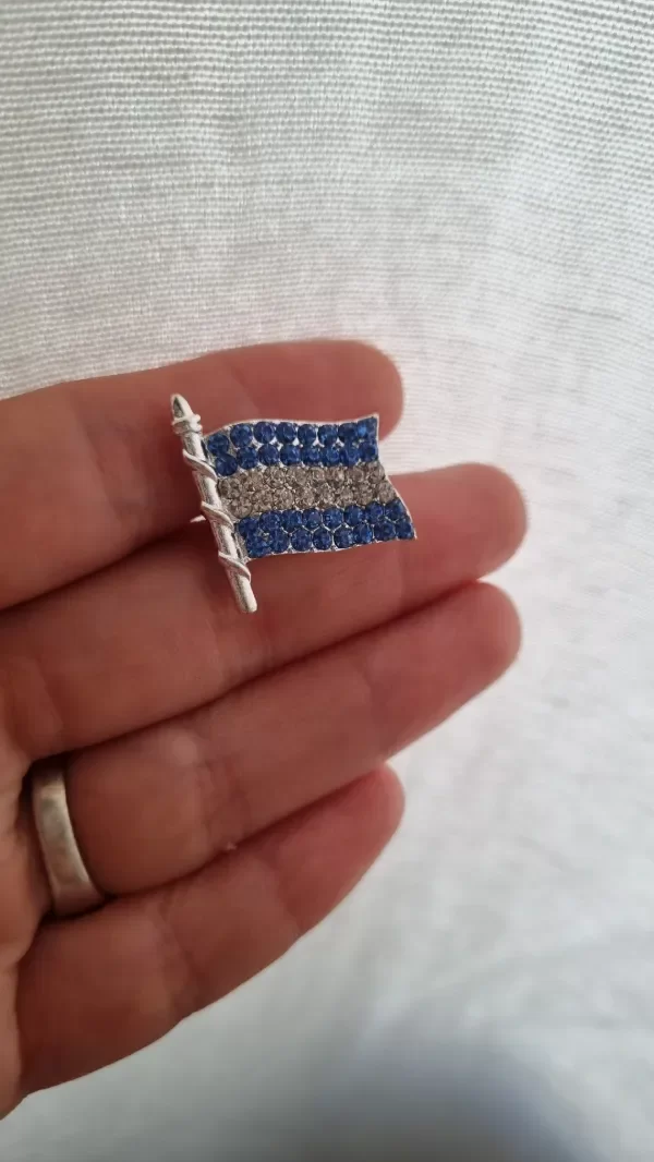 Producto - Escarapela banderita con strass