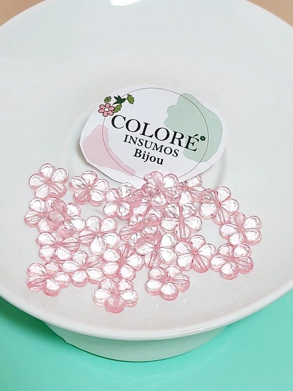Producto - Cuenta Flor Chica Acrilico (Precio Por unidad)
