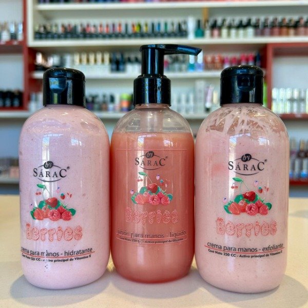 Producto - Combo SPA DE MANOS: jabón líquido, hidratante y exfoliante By Sarac