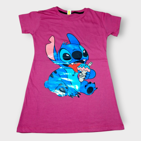 Producto - Vestido Juvenil Stitch Fucsia T8