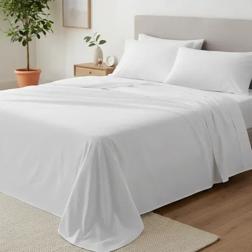 Producto - Sábana 1 y 1/2 Alcoyana Estudio liso blanco