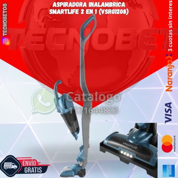 Producto - ASPIRADORA INALAMBRICA SMARTLIFE 2 EN 1 (VSRG1208)