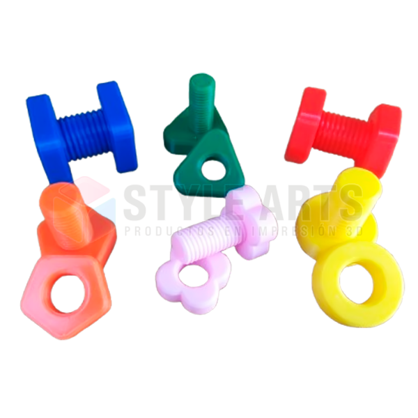 Producto - Juego didactico de tuercas y tornillos