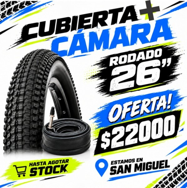 Producto - Cubierta + Camara Rodado 26