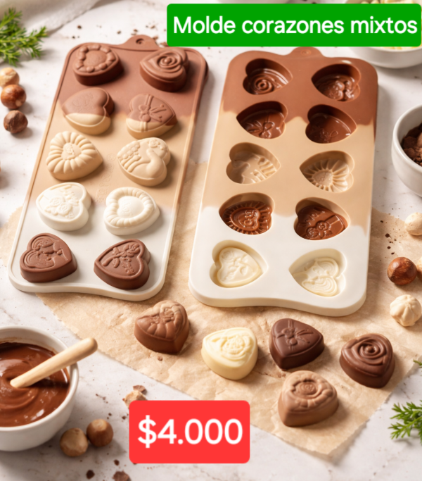 Producto - Molde para bombones corazones mixtos