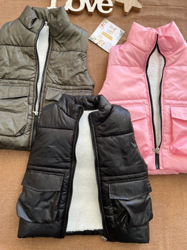Producto - Chaleco Puffer con corderito - COD 341