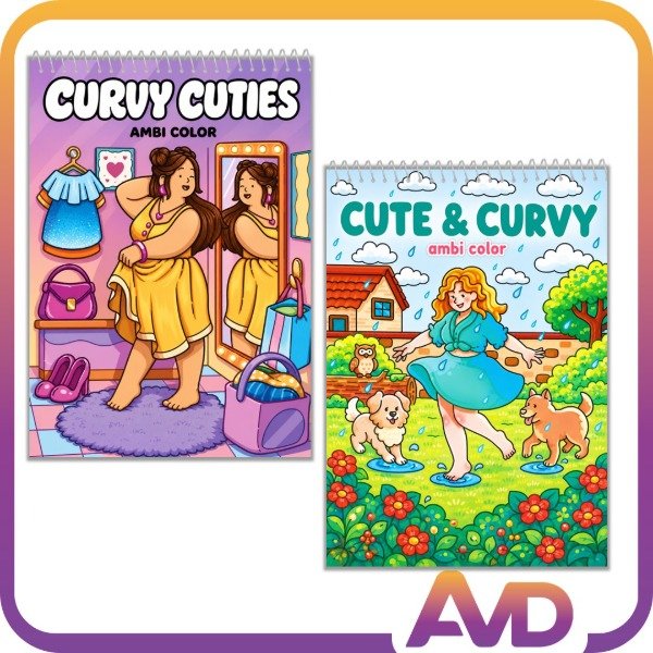 Producto - Libros para Colorear Cute and Curvy y Curvy Cuties