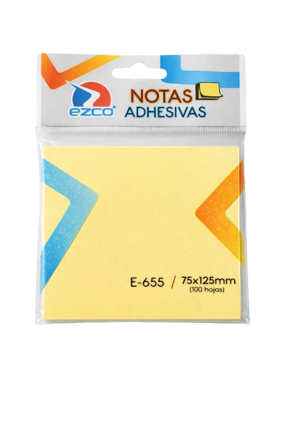 Producto - Notas Adhesivas Ezco E-655  75 x 125 mm x100 hojas
