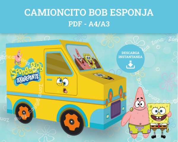Producto - Cajita imprimible Bob Esponja - 0