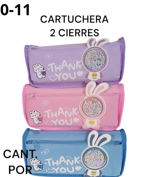 Producto - Cartuchera doble cierre importada